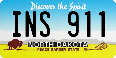 ND license plate INS911