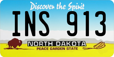 ND license plate INS913