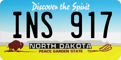 ND license plate INS917