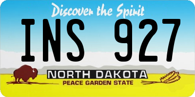 ND license plate INS927