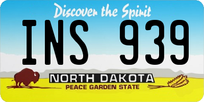 ND license plate INS939