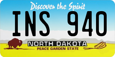 ND license plate INS940