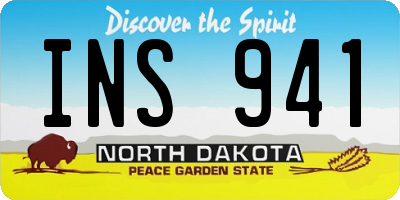 ND license plate INS941