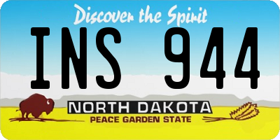 ND license plate INS944
