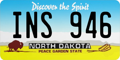 ND license plate INS946