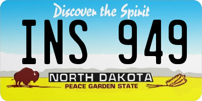 ND license plate INS949