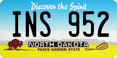 ND license plate INS952