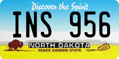 ND license plate INS956