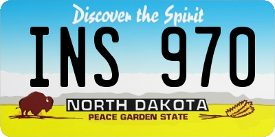 ND license plate INS970