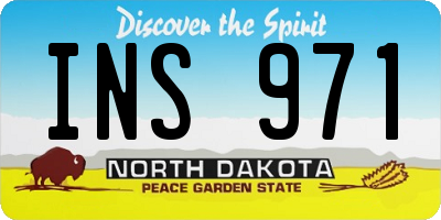 ND license plate INS971