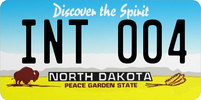 ND license plate INT004