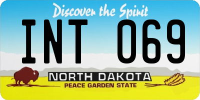 ND license plate INT069