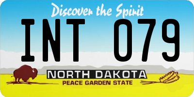ND license plate INT079