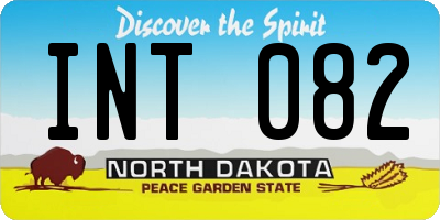 ND license plate INT082