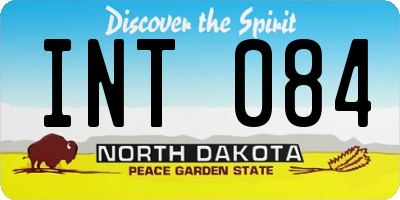ND license plate INT084
