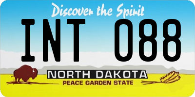 ND license plate INT088