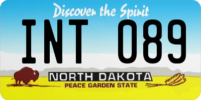 ND license plate INT089