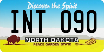 ND license plate INT090