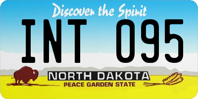 ND license plate INT095