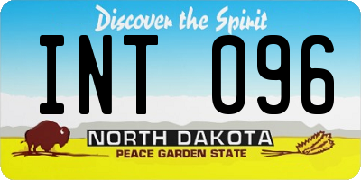 ND license plate INT096