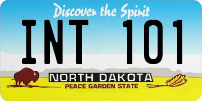ND license plate INT101