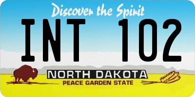 ND license plate INT102