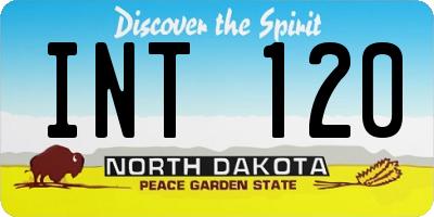 ND license plate INT120