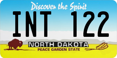 ND license plate INT122