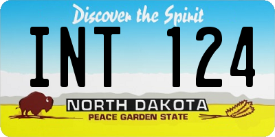 ND license plate INT124