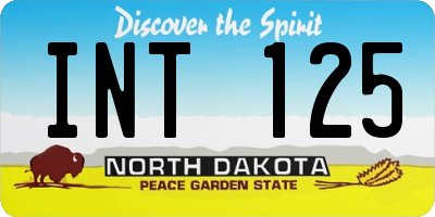 ND license plate INT125