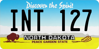 ND license plate INT127