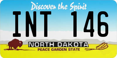 ND license plate INT146