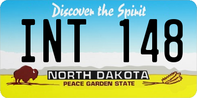 ND license plate INT148