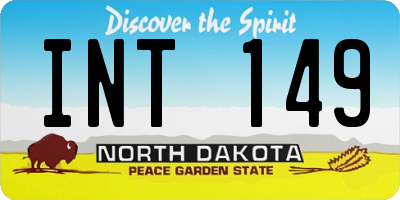 ND license plate INT149