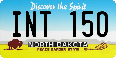 ND license plate INT150