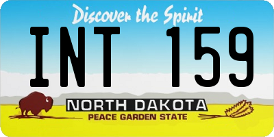 ND license plate INT159