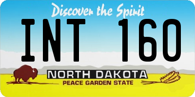ND license plate INT160