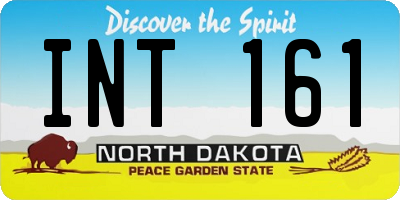 ND license plate INT161