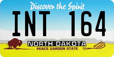ND license plate INT164