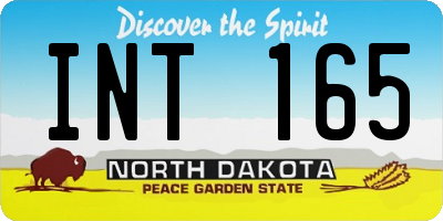 ND license plate INT165