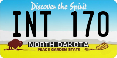 ND license plate INT170