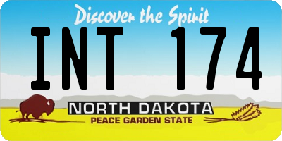 ND license plate INT174