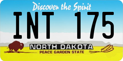 ND license plate INT175