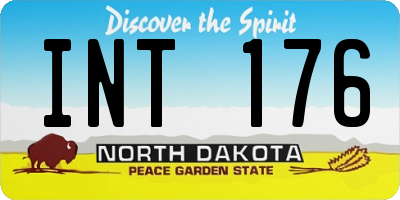 ND license plate INT176