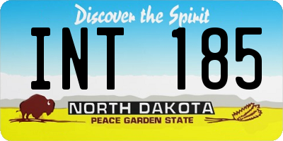 ND license plate INT185