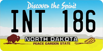 ND license plate INT186