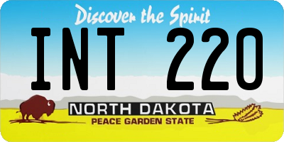 ND license plate INT220