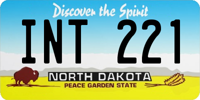 ND license plate INT221