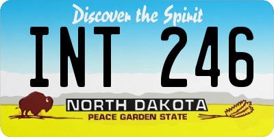 ND license plate INT246