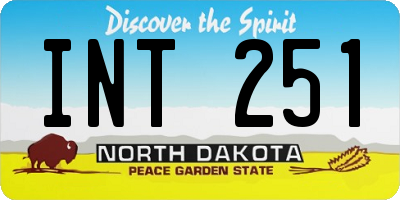 ND license plate INT251